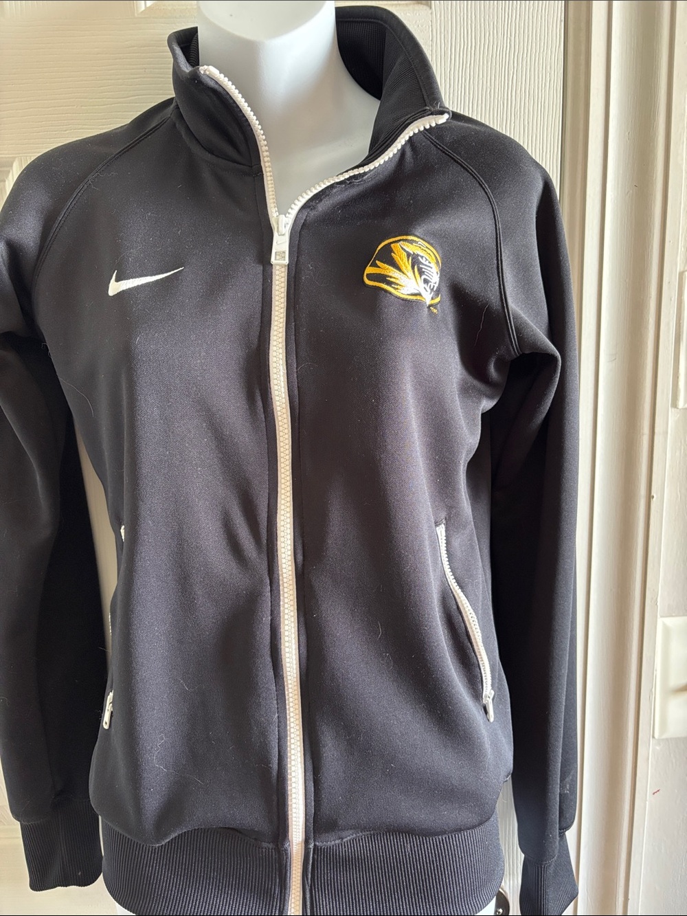 Nike Mizzou Tiger Black Full-Zip Varsity Jacket